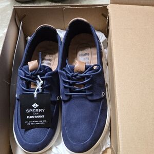 Sperry Women's Plushwave Coastal Navy Boat Shoes